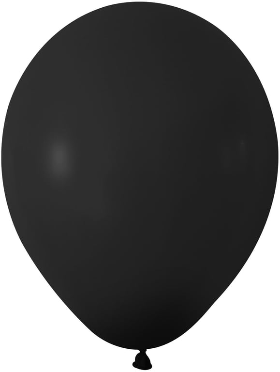 Black Latex Balloons - 12 Party Decorations (Pk 100)