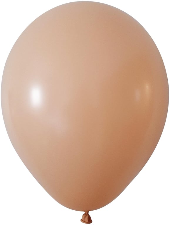 12 inch Beige Latex Balloon - 100 Piece Pack for Home Decoration and Party Use