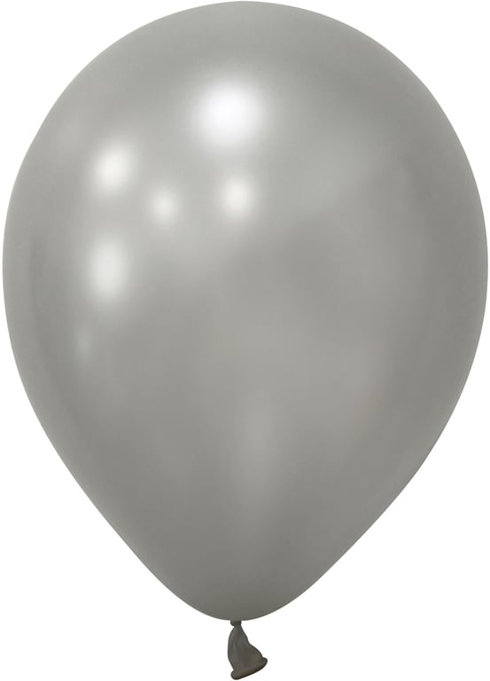 Silver Metallic Latex Balloon 12 inch Pack of 100 Party Decorations