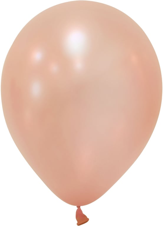 Rose Gold Metallic Latex Balloons - 12 inch (Pk 100) - Party & Home Decoration Supplies