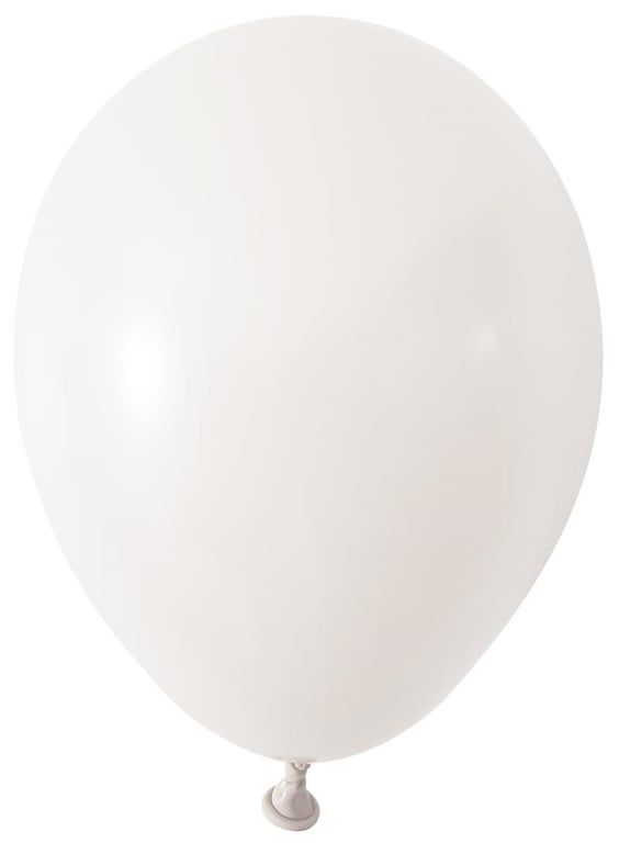 5 Inch White Round Shape Latex Party Balloons - Pack of 100