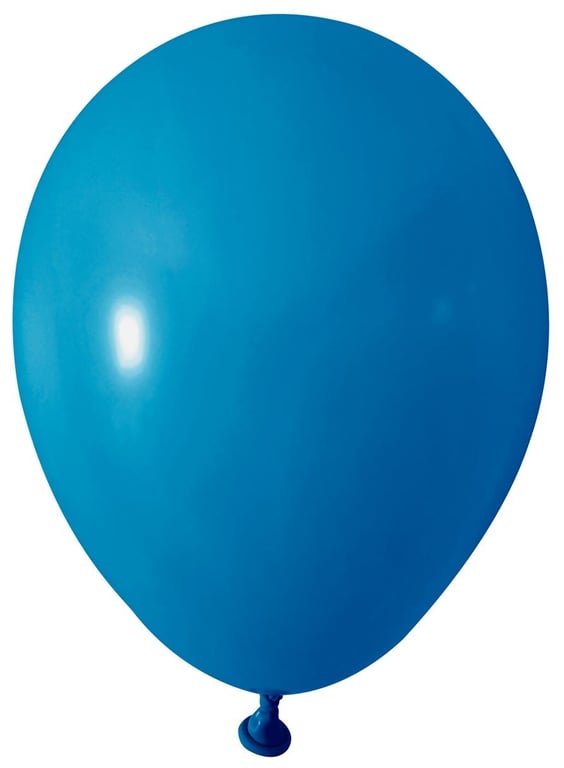 Blue Round Shape Latex Balloons - 5 inch (Pack of 100) for Home Decor and Party Use