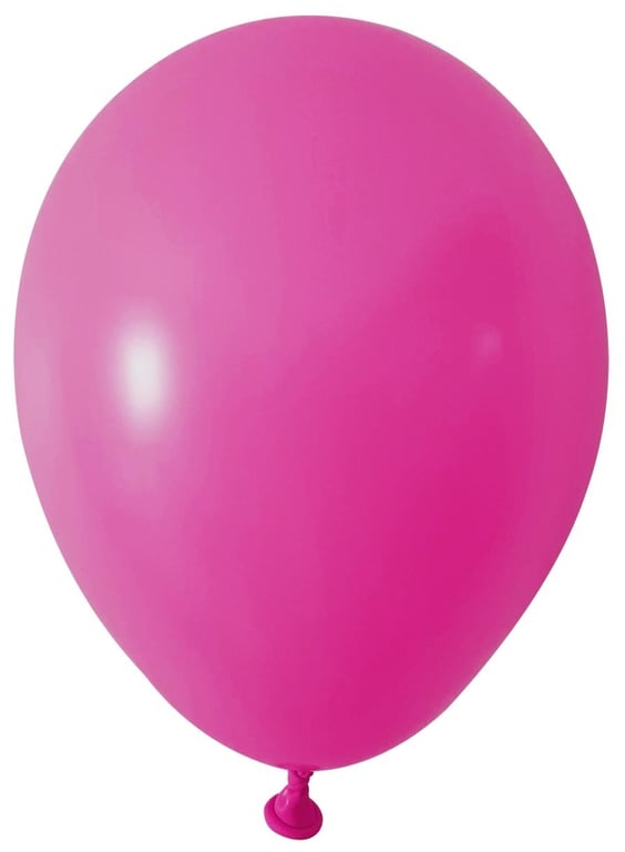 Fuchsia Round Shape Latex Balloon - 5 inch Party Decoration Pack of 100