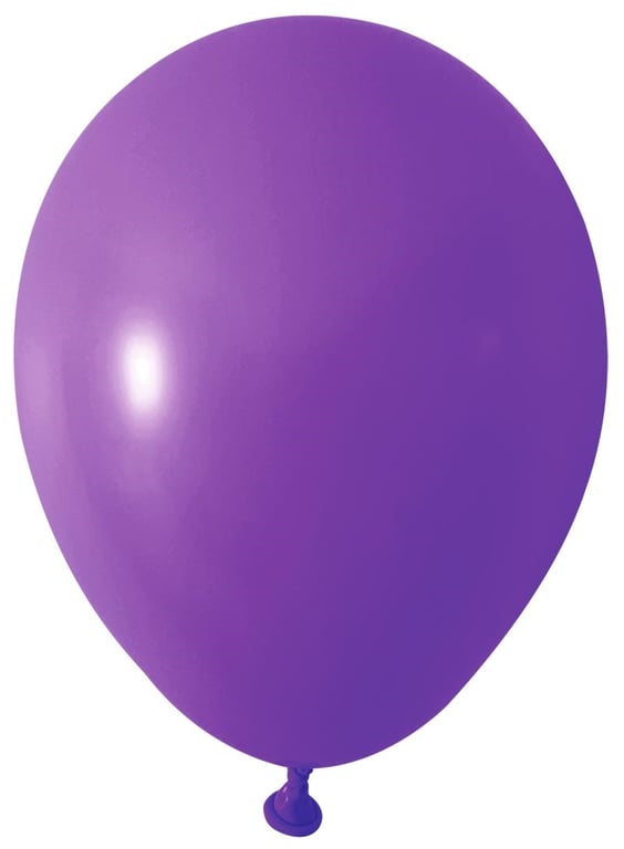 Violet Round Shape Latex Balloon 5 inch (Pk 100) - Qualatex Brand, Biodegradable and Durable