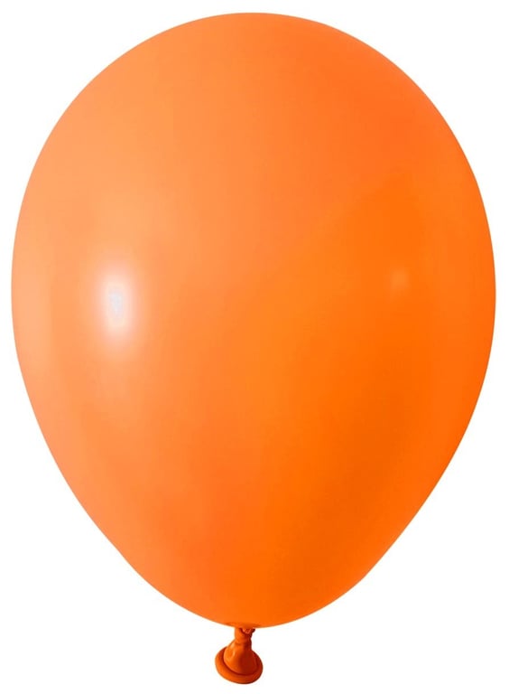 Orange Round Shape Latex Balloons (5 inch) - PK 100 Party Decorations