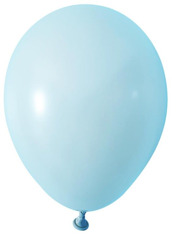 Blue Macaron Round Shape Latex Party Balloons (5 inch) - Pk 100, Perfect for Home Decor and Event Decoration