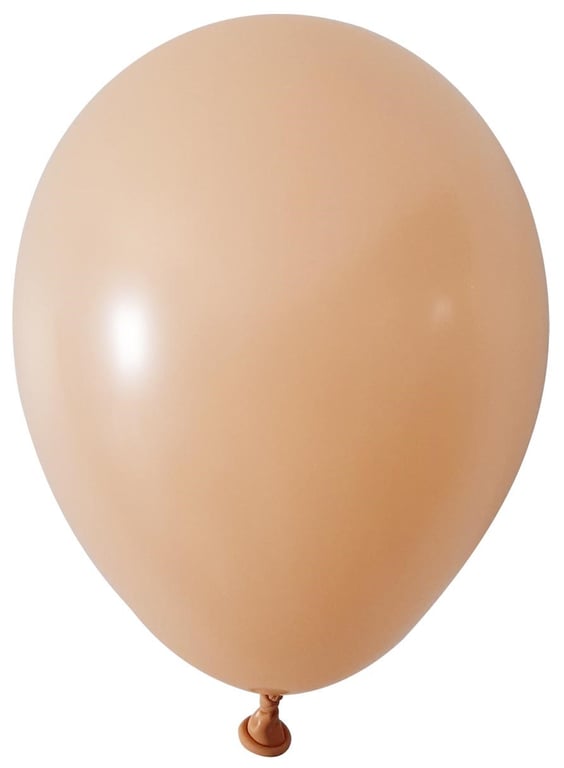 Beige 5 Inch Round Latex Balloons (Pk 100) - Perfect Home Decor and Party Accents