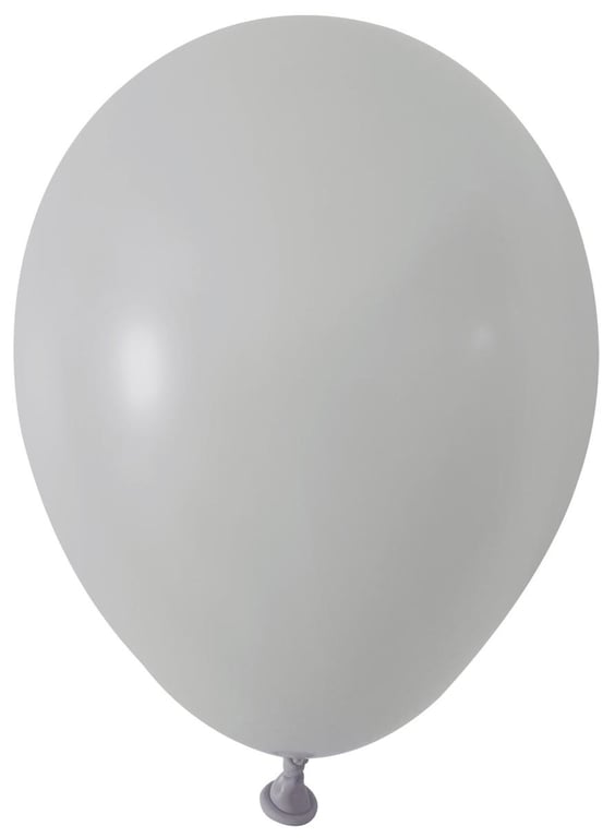 Grey Latex Round Shape Party Balloons - 5 inch Pack of 100 for Home Decoration and Events