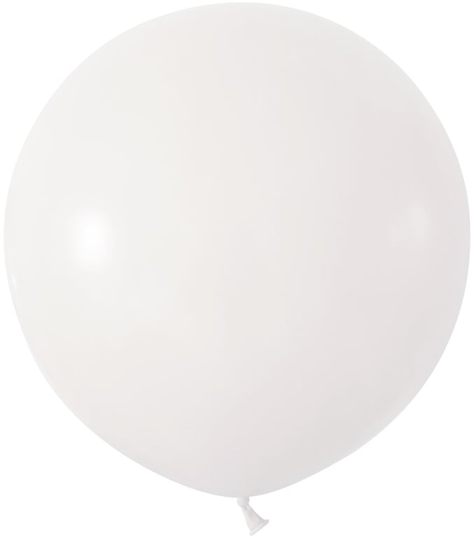 White Jumbo Latex Balloons - 24 (Pk 3) - Large Party Decorations