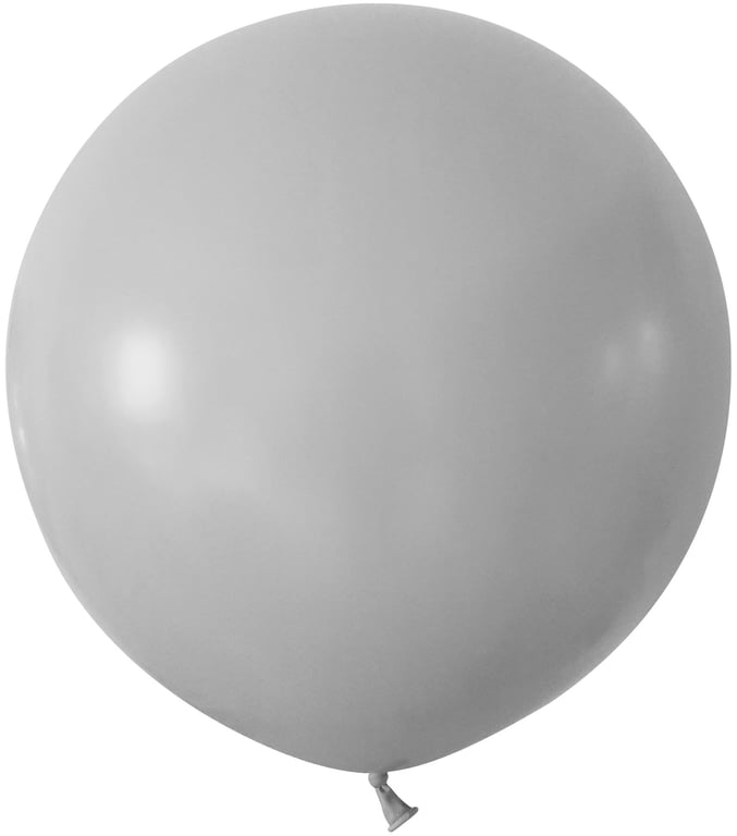 Grey Jumbo Latex Balloons - 24 Party Decorations (Pack of 3)