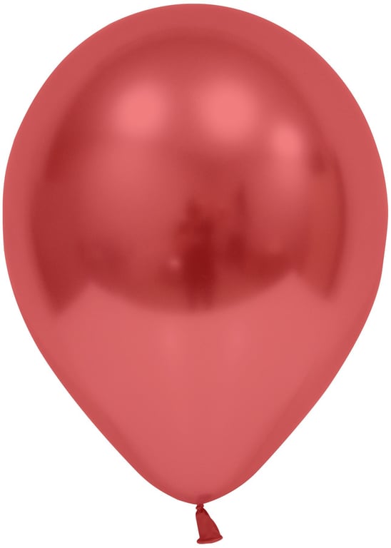 Red Chrome Latex Balloons - 12 inch (Pack of 50), Party Decorations for Home and Events