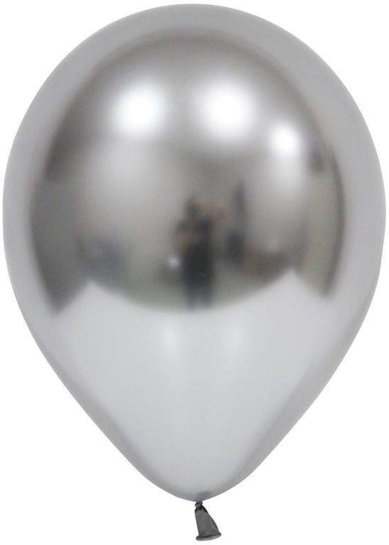 Silver Chrome Latex Balloon - 12 inch Party Decorations Pack (50 Pieces)