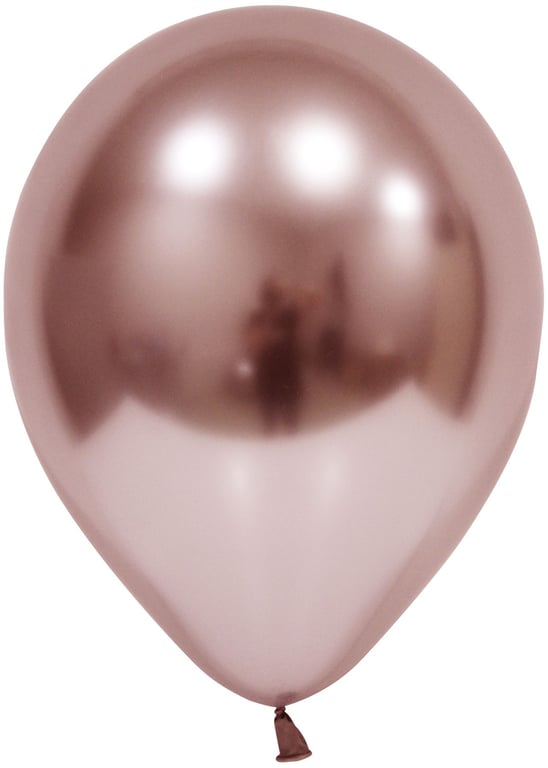 Rose Gold Chrome Latex Balloons - 12 Inch, Pk 50 Party Decorations