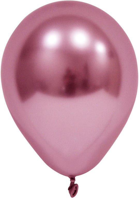 Pink Chrome Round Shape Latex Party Balloons (6 inch) - Pk 50