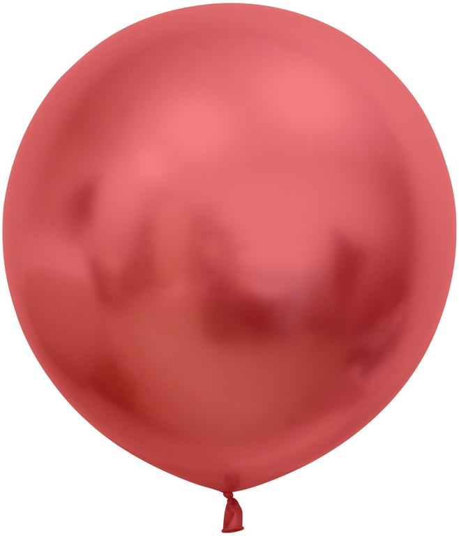 Red Chrome Jumbo Latex Balloon - 24 (Pack of 3) for Home Decor and Parties
