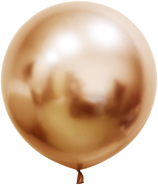 Copper Chrome Jumbo Latex Balloons - 24 Inch Party Decorations (Pk 3)