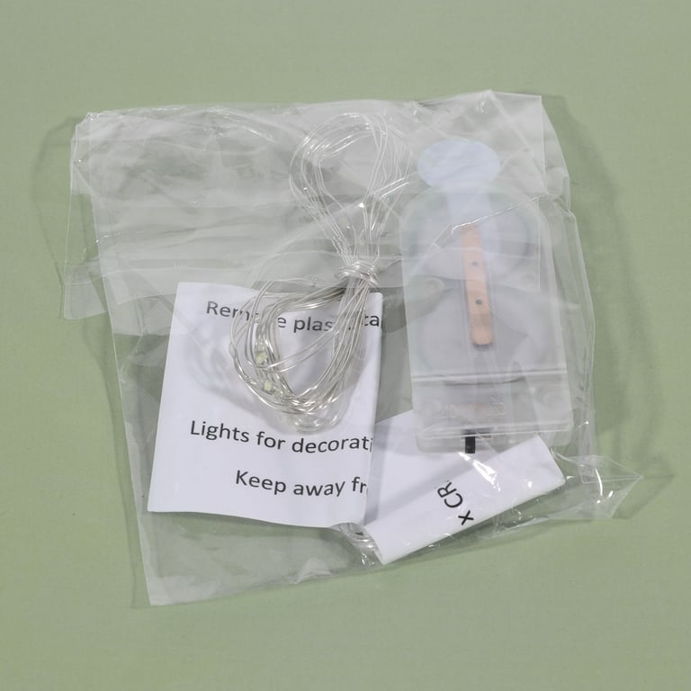 Christmas String Light Set - 10 Bulbs, 1m Long, Energy Efficient Holiday Lighting