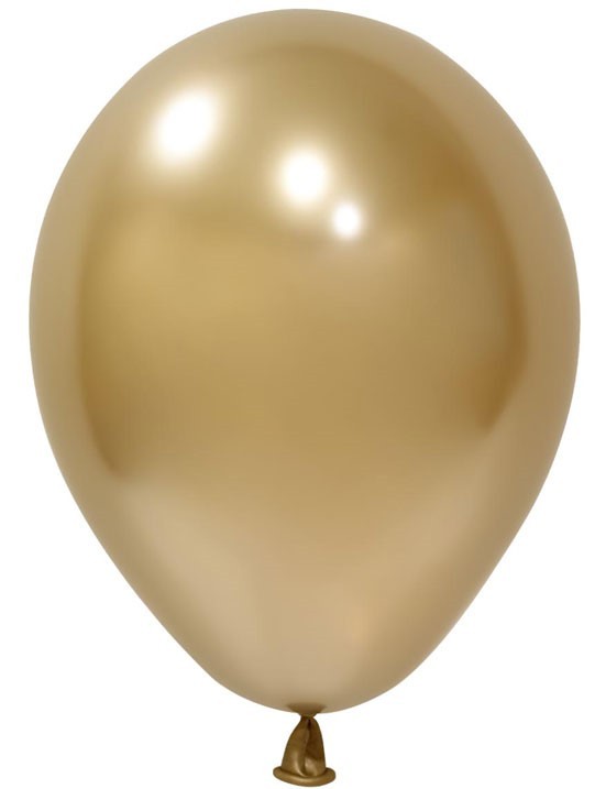 Gold Chrome Latex Balloons 5inch Party Pack of 100 - Decorate Any Occasion