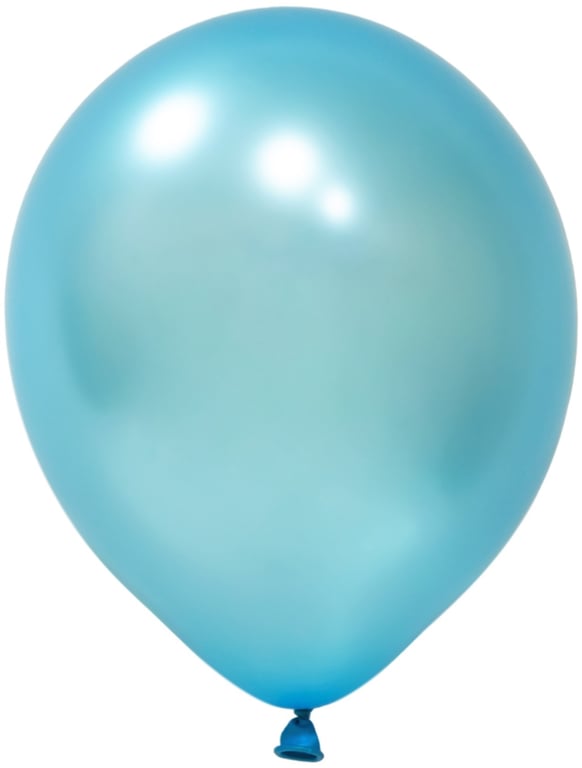 Light Blue Metallic Latex Balloons 10inch (Pack of 100) - Decorative Party and Home Use