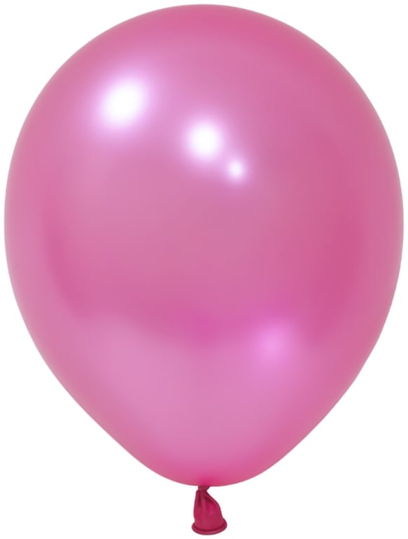 Fuchsia Metallic Latex Balloons - 10inch (Pack of 100) Party Decorations for Home and Garden