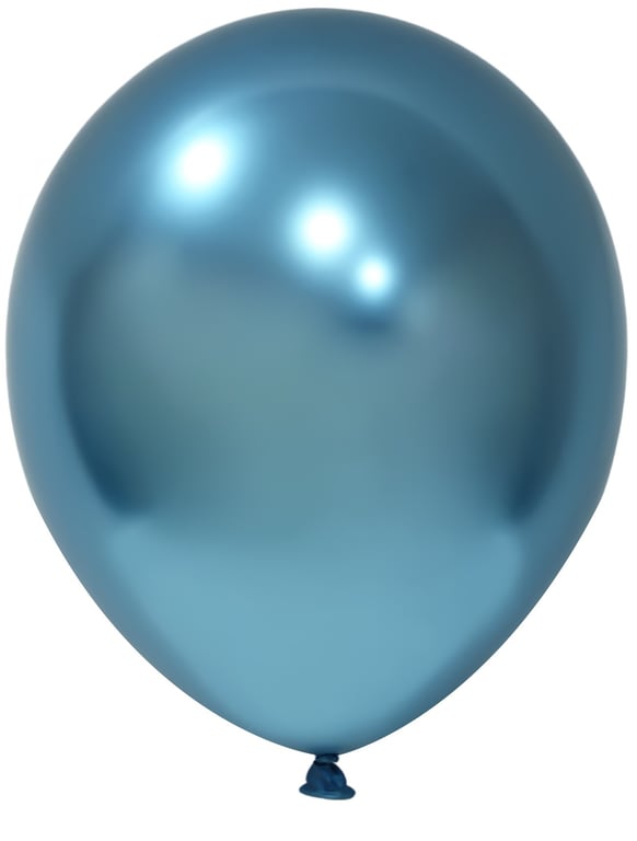 Blue Chrome Latex Balloons 10inch - Pack of 50, Perfect Home Decor and Party Supplies