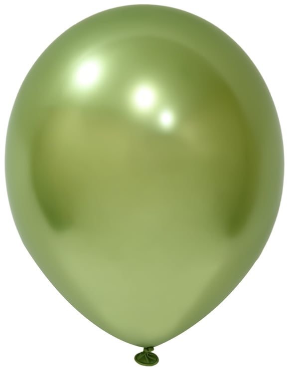 Light Green Chrome Latex Balloons - 10inch Pack of 50 Party Decorations