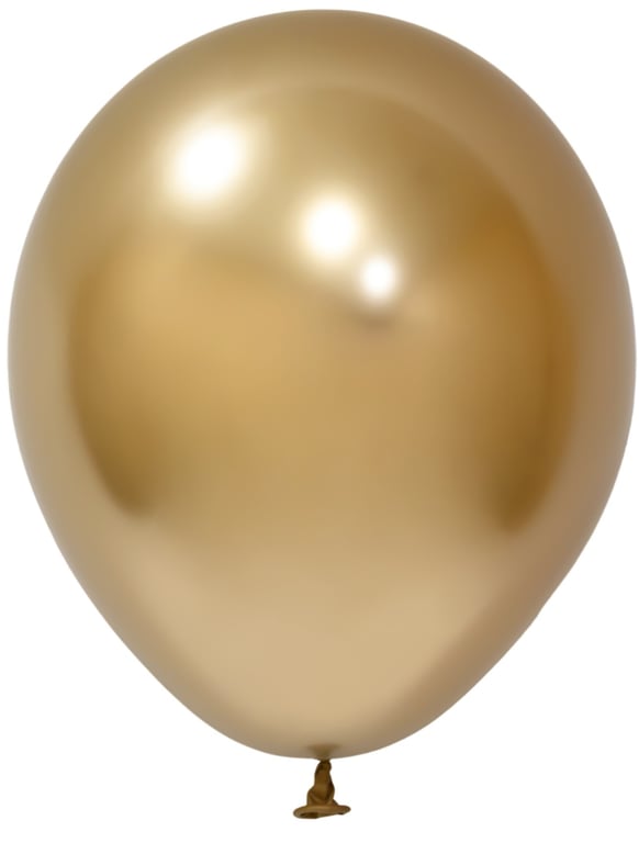 Gold Chrome 10inch Latex Balloons - Pack of 50 Party Decorations for Home and Events