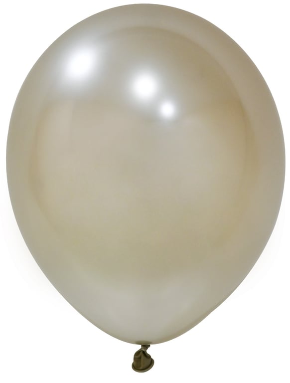 White Gold Chrome Latex Balloons - 10inch (Pack of 50) for Home Decor and Party Events