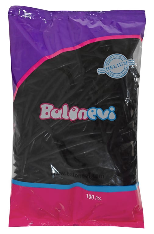 Black Modelling Balloons - 100 Piece Party and Home Decor Pack