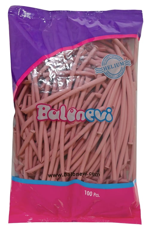 Macaron Pink Modelling Balloon Pack - 100 Piece Party Decoration Set