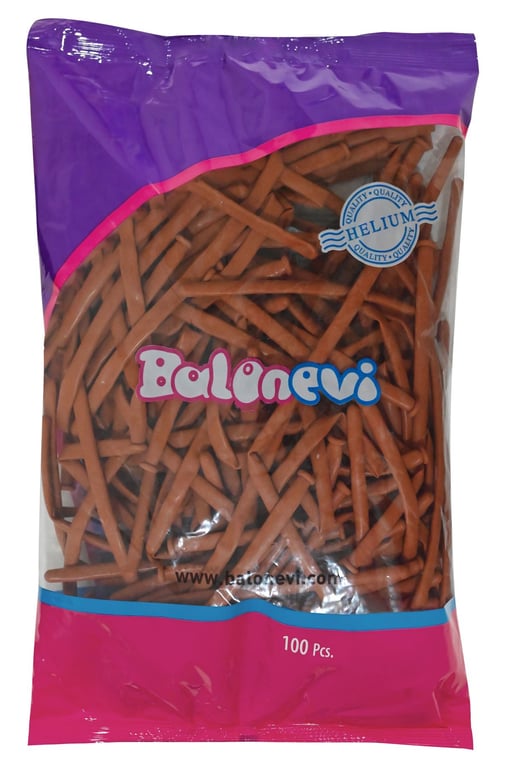 Caramel Modelling Balloons - 100 Pack for Party Decorations and Home Decor