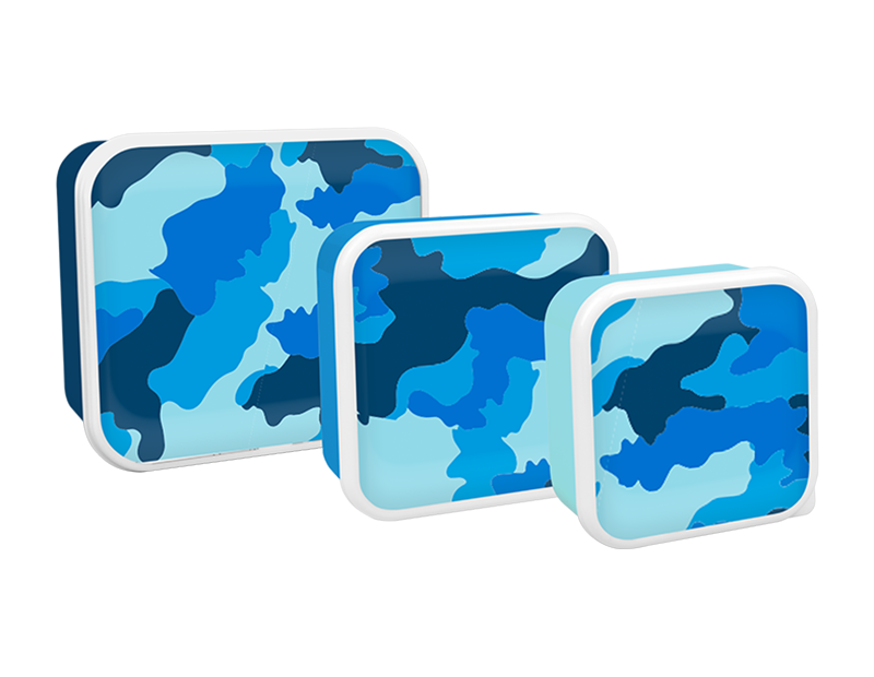 Boys Printed Food Boxes - Reusable Meal Containers for Kids Snacks and Lunches