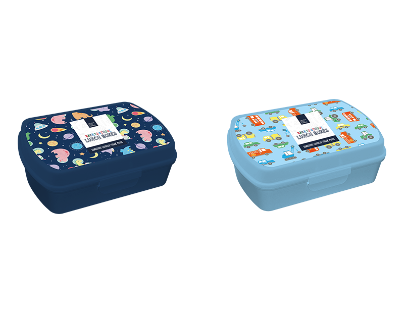 Assorted Boys Printed Lunch Box - Insulated and Colorful Design for School