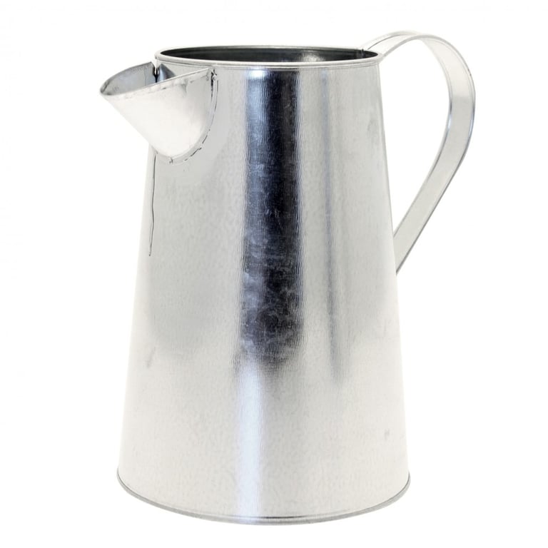 Galvanised 17.7cm Metal Serving Jug - Durable Home Decor Kitchenware