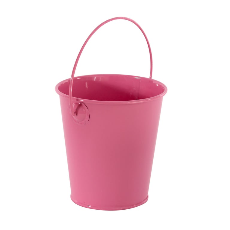 Pink Zinc Drop-in Bucket 9cm - Modern Bathroom Accessory for Home Decor