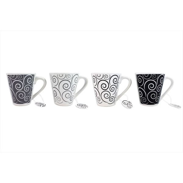 Ceramic Swirl Design Mugs - Unique Home Decor Kitchenware for Coffee Lovers