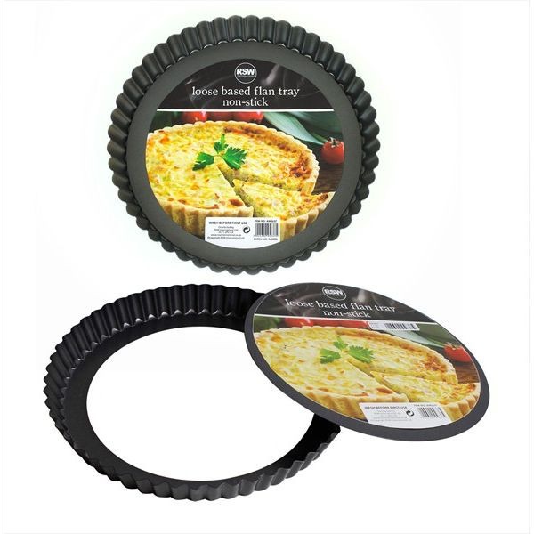 Non-Stick Loose Base 23cm Flan Tin - Baking Made Easy with Perfectly Released Cakes and Desserts