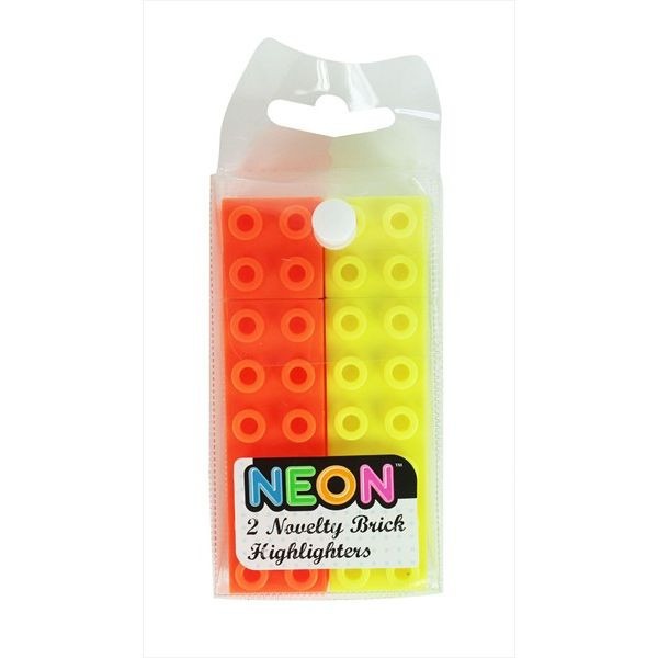 Novelty Building Brick Highlighter Pens Set - Educational Office Supplies