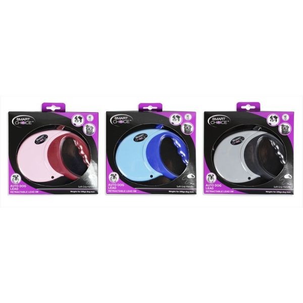 5m Auto Retractable Dog Lead With Soft Grip Handle - Long Pet Walking Gear with Easy Rewind Functionality