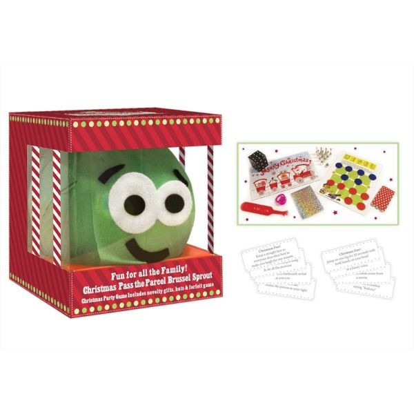Christmas Pass The Parcel Brussels Sprout Toy - Holiday Activity and Decoration Gift