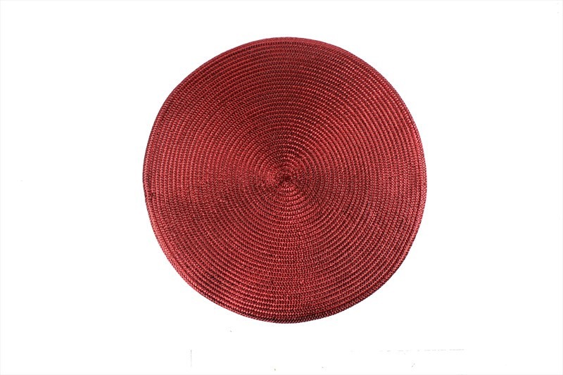 Red Metallic Placemat - Durable Metal Table Decoration for Home Decor and Kitchen Use
