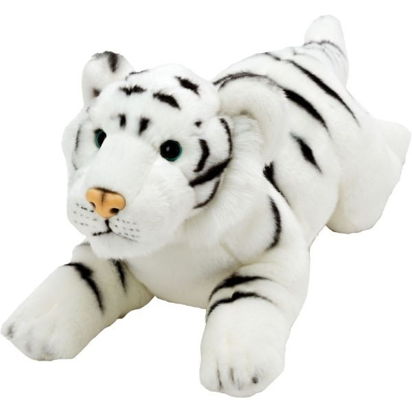 White Tiger Resting Medium Home Decor Pillow - Animal Print Cushion for Bedding and Furniture