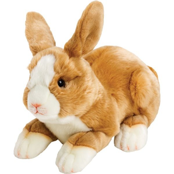 Beige & White Rabbit Medium Resting Pillow - Home Decor Toy for Couch