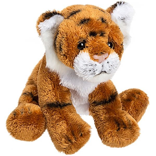 Brown Tiger Figurine - Sitting Home Decor Animal Toy for Indoor Garden Decoration
