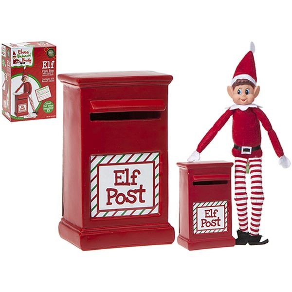 Elf Post Box - Rustic 6x4inch Garden Ornament for Home Decor