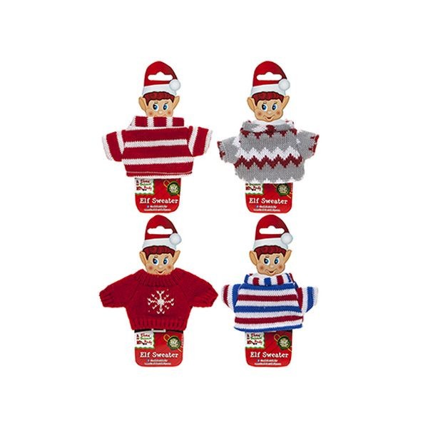 Assorted Design Knitted Elf Costumes - Festive Holiday Outfits for Dress Up Sweaters