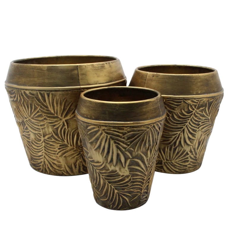 Tropical Vase Set - 3-Piece Home Decor Collection for Beach Theme Garden Decoration