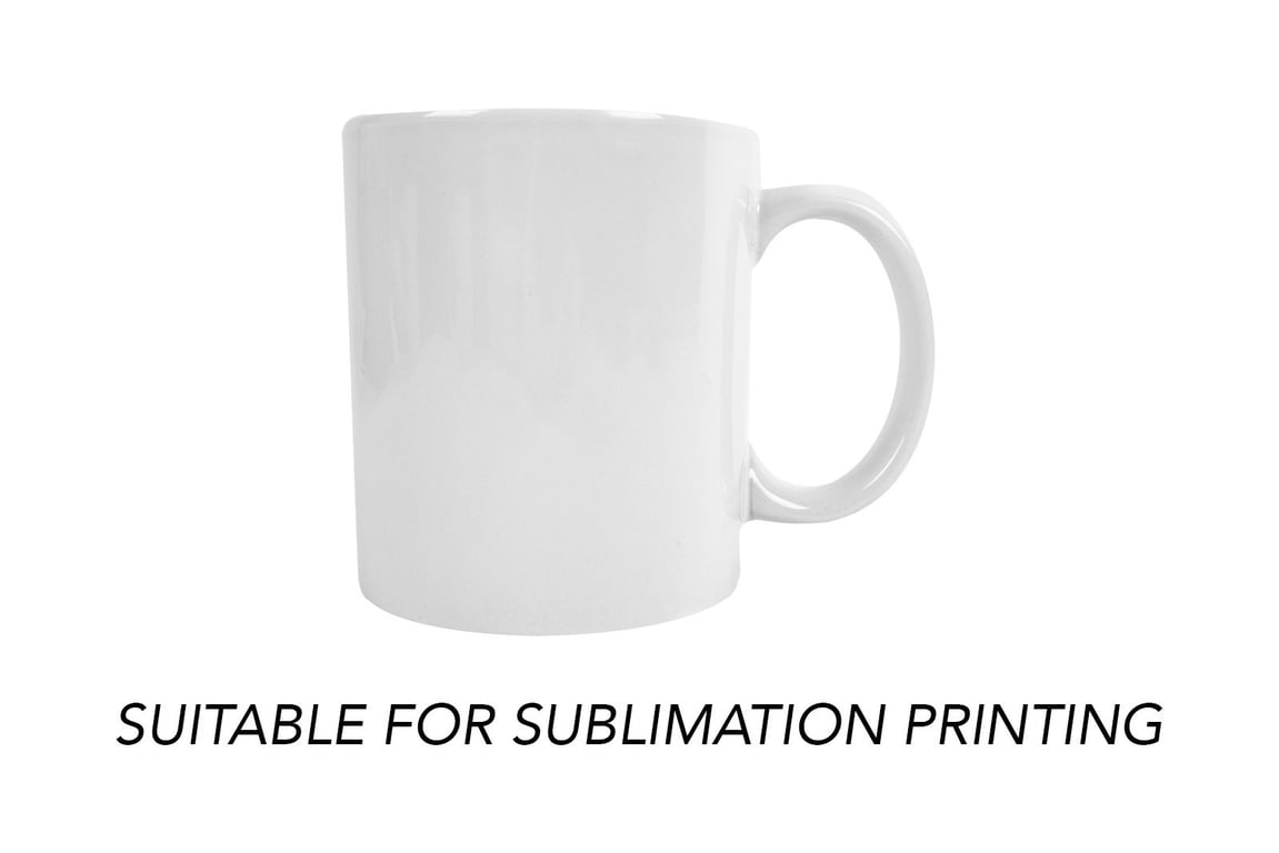 White Personalisable Sublimation Mug - 11oz Home Decor Customizable Giftware