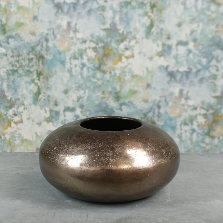Bronze Mayfair Pebble Medium Decorative Accent Stone for Home and Garden