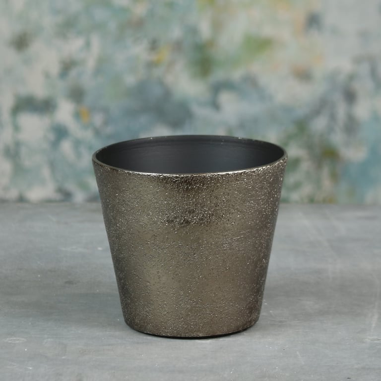 Bronze Mayfair Long Tom Planter - Medium Size Garden Plant Pot for Home Decor and Outdoor Decoration